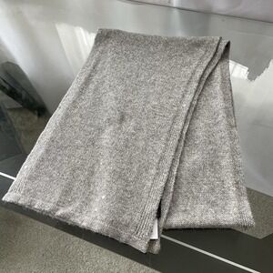 Lord & Taylor 100% Cashmere Sequin Scarf Grey Sparkle Quite Luxury 10" X 66"